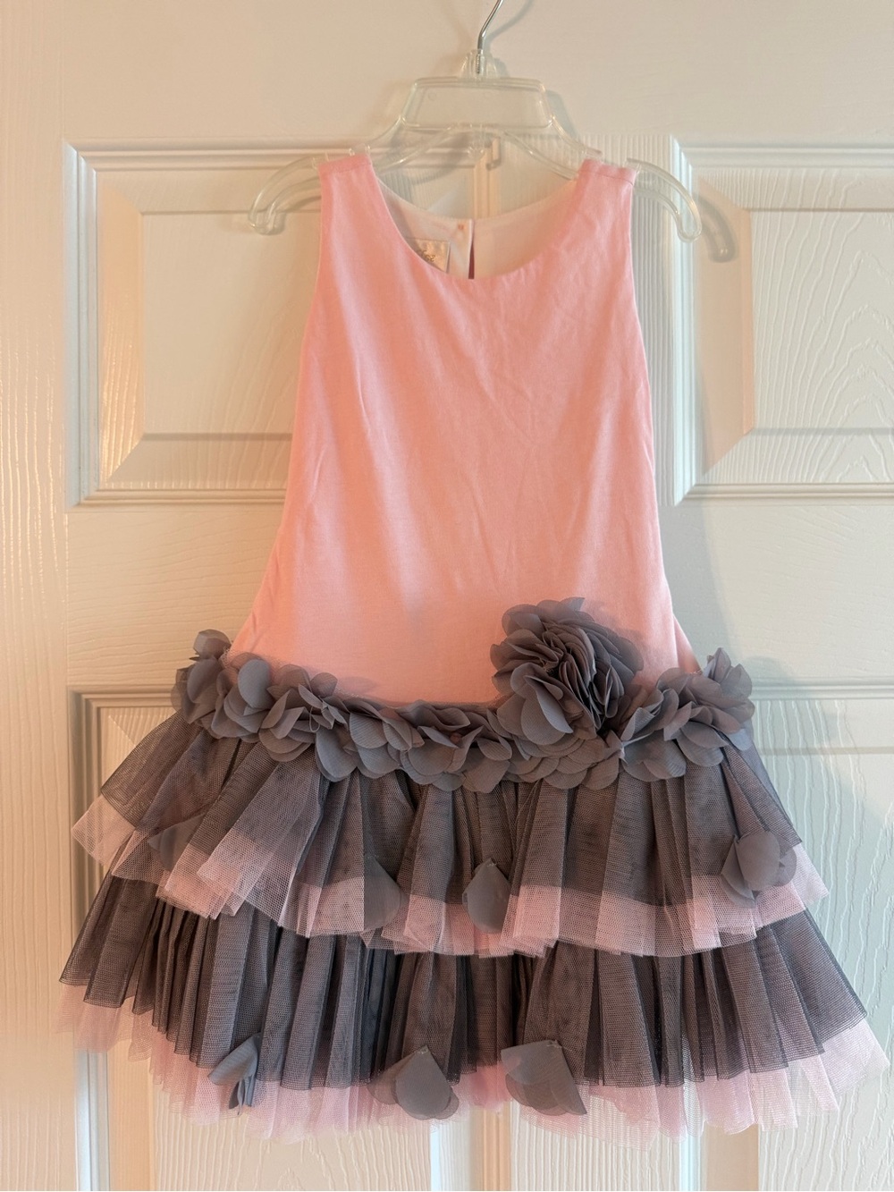 NWT Isobella & Chloe Tutu Dress 24M Pink Gray Flower Party 2nd Birthday